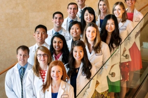 Doctors at white coat ceremony