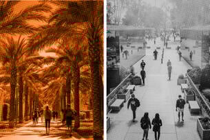 Arizona State University and University of California, San Diego, campus images.