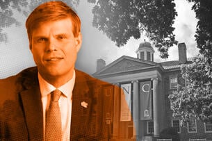 Photo illustration: Jed Atkins, director and dean of the School of Civic Life and Leadership at the University of North Carolina at Chapel Hill.