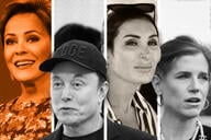Headshots of Kari Lake, Elon Musk, Laura Loomer and Nancy Mace.