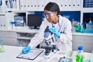 Scientist working in a lab