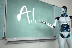 Robot teaching a class