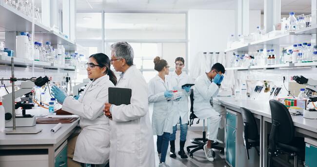 scientists working in a lab