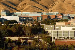 The University of Utah campus as seen from the top of the stadium