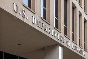 The facade of the U.S. Department of Education building in Washington, D.C.