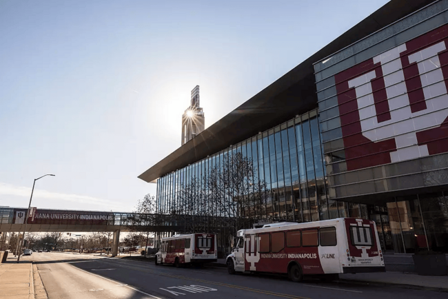 The exterior of an Indiana University Indianapolis building 